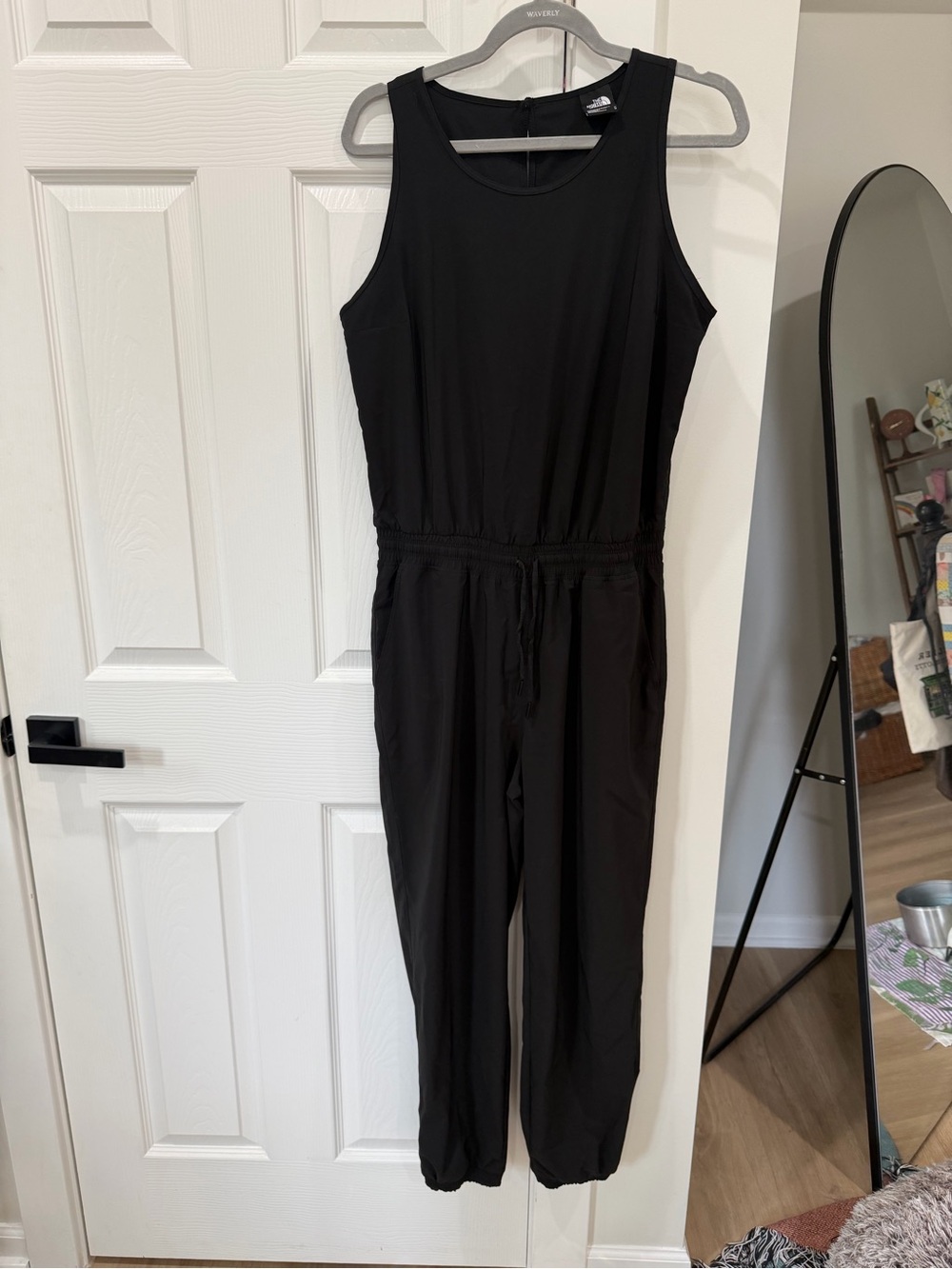 The North Face Black Sleeveless Drawcord Jumpsuit